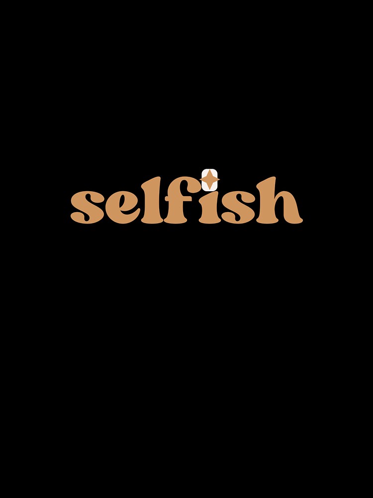 Selfish RETRO wavy typography, vintage brown ribbon aesthetic logo by AbstractRevival