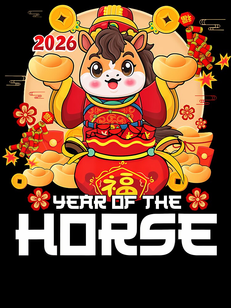 Year Of The Horse 2026 Lunar New Year Chinese Zodiac Horse by DeborahCarolyn