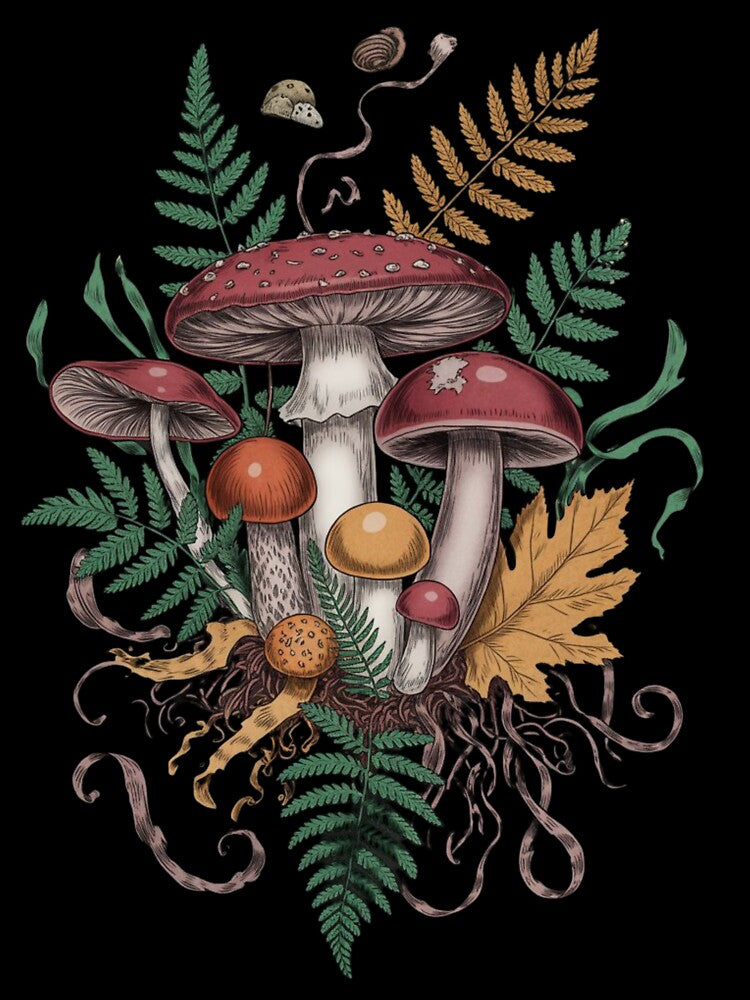 Enchanted Forest Mycology by Tom-Apex-Art