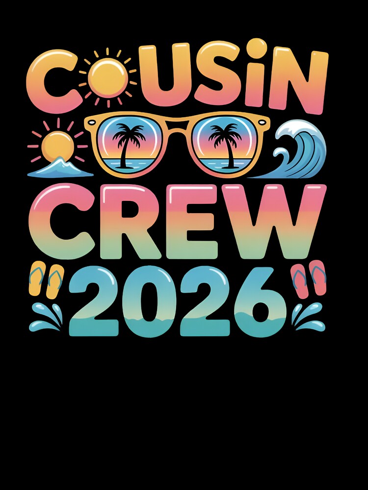 Cousin Crew 2026 Family Vacation Matching, Summer Beach Trip Reunion Graphic Tee by Zizo-DR44
