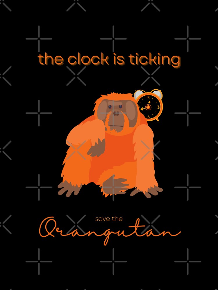 Save The Orangutan The Clock Is Ticking Sticker by MagicWolfStar
