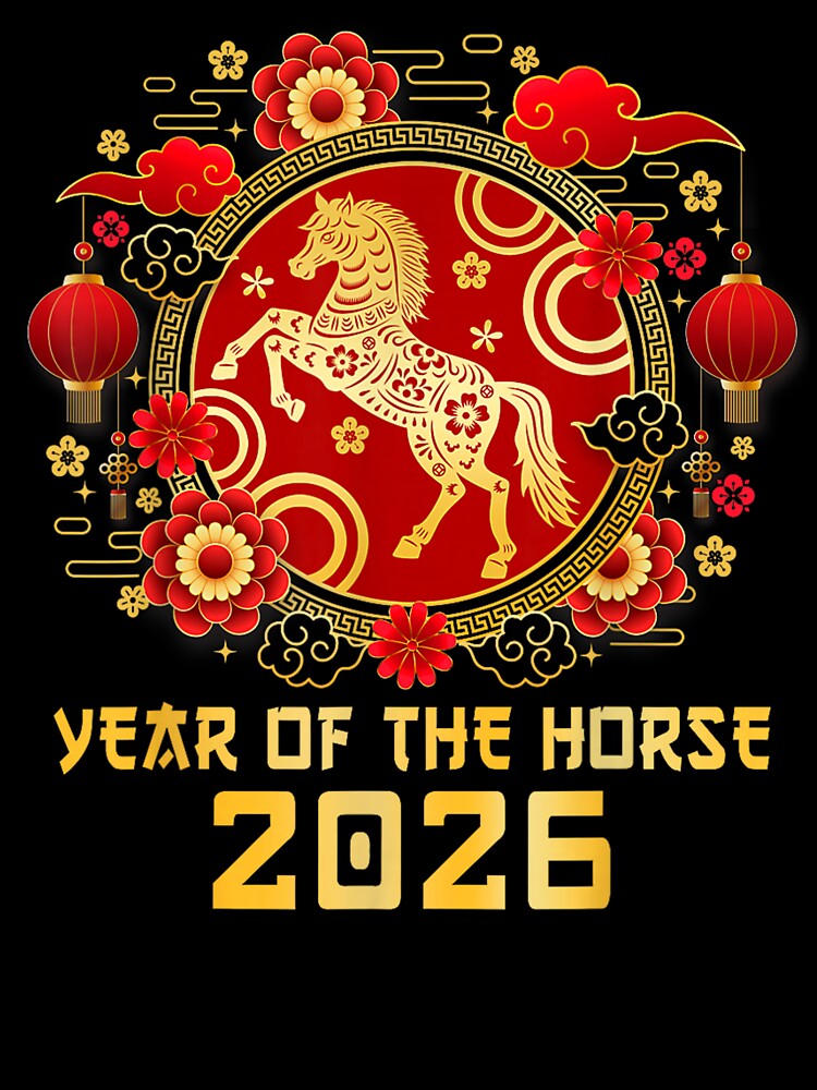 Year Of The Horse 2026 - Chinese New Year Zodiac 2026 by pixldraw