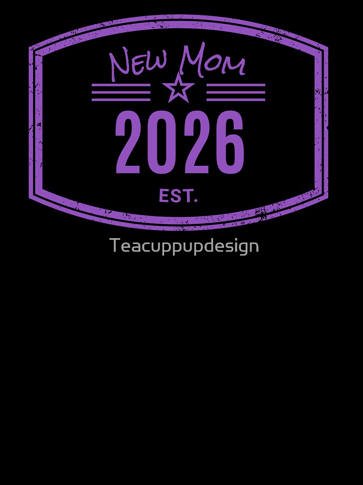 Arrivals range - New Mom Est. 2026 Vintage Emblem by Teacuppupdesign