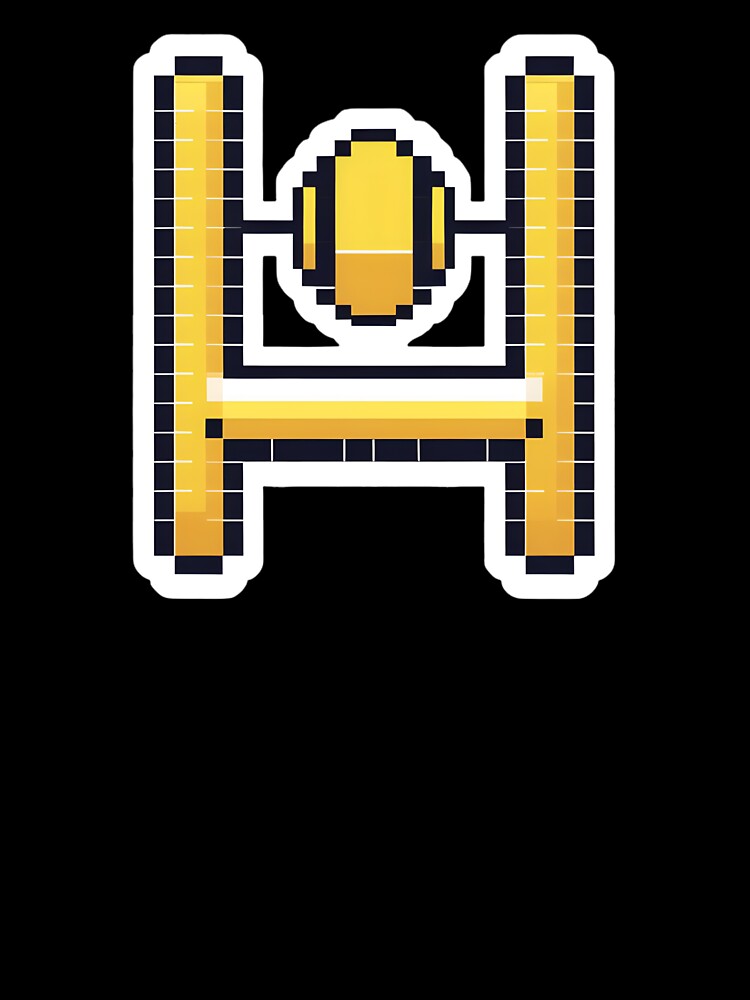 Cute Pixel Yellow Goalpost Icon by BankMano