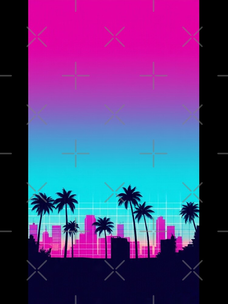 Cyber Sunset Cruise | VHS Vaporwave Landscape Art by Esterlane