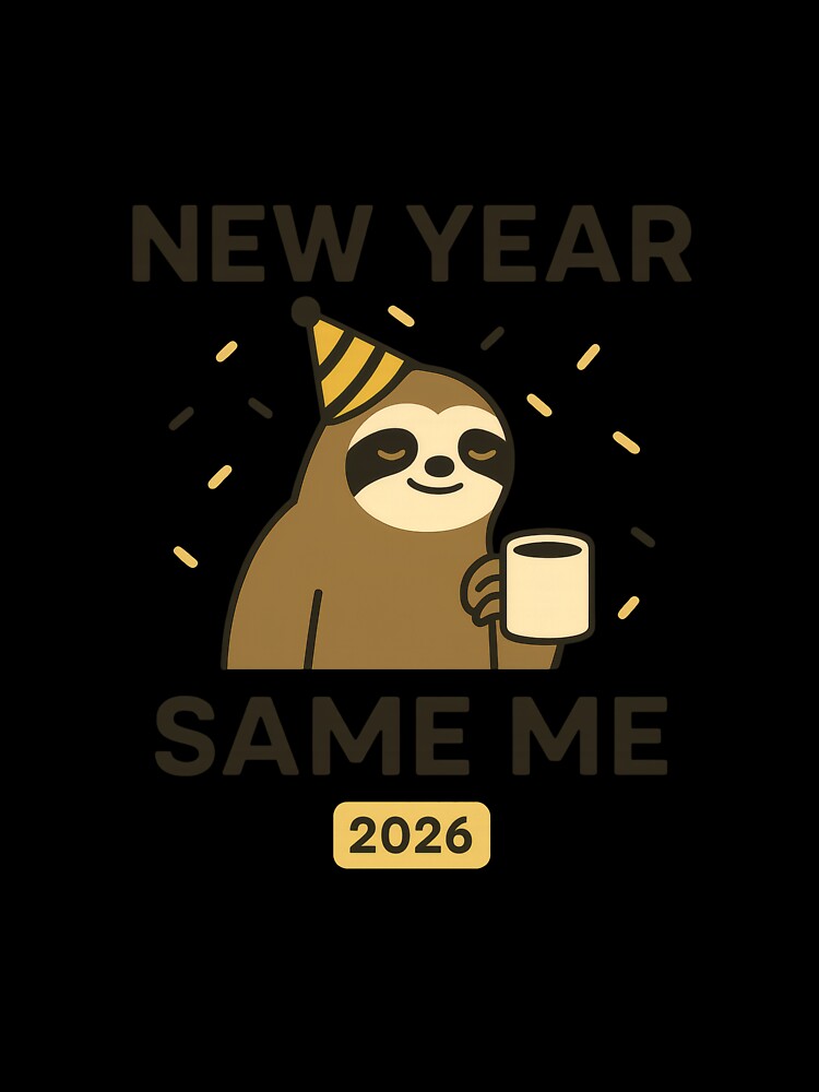 New Year Same Me 2026 – Funny Sloth Design by Ombrya