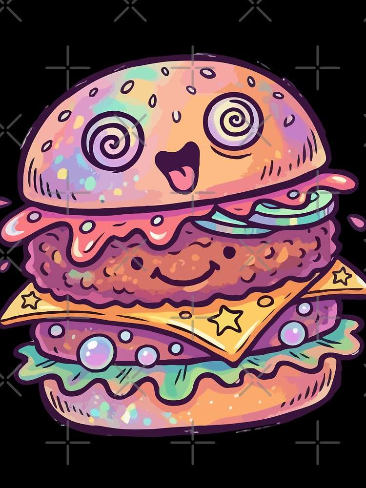Multi-Faced Iridescent Rainbow Sandwich by Emegan Print Art