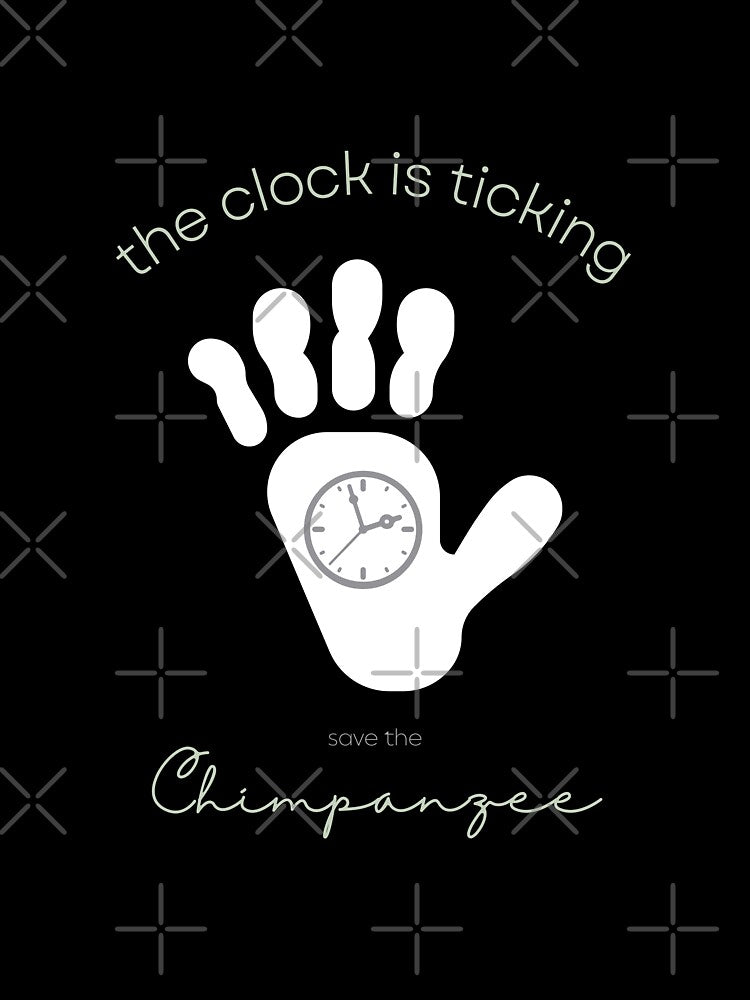 Save The Chimpanzee The Clock is Ticking Zipper Pouch by MagicWolfStar
