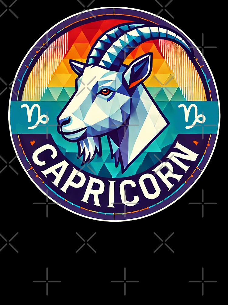Capricorn - Modern Geometric Design by PsycheBrain