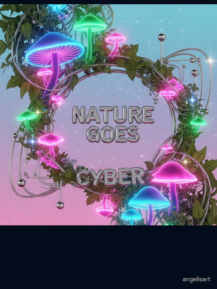 Nature Goes Cyber | Retro-Futuristic Botanical Glitch Art by angelisart