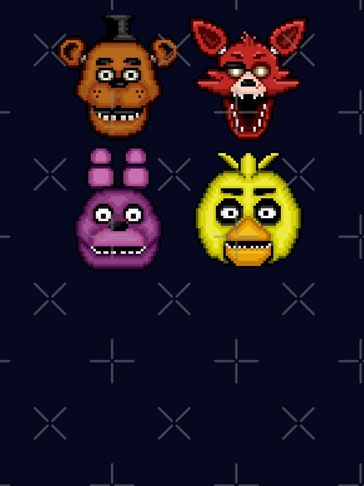 Five Nights at Freddy's 1 - Pixel art - The Classic 4 by GEEKsomniac
