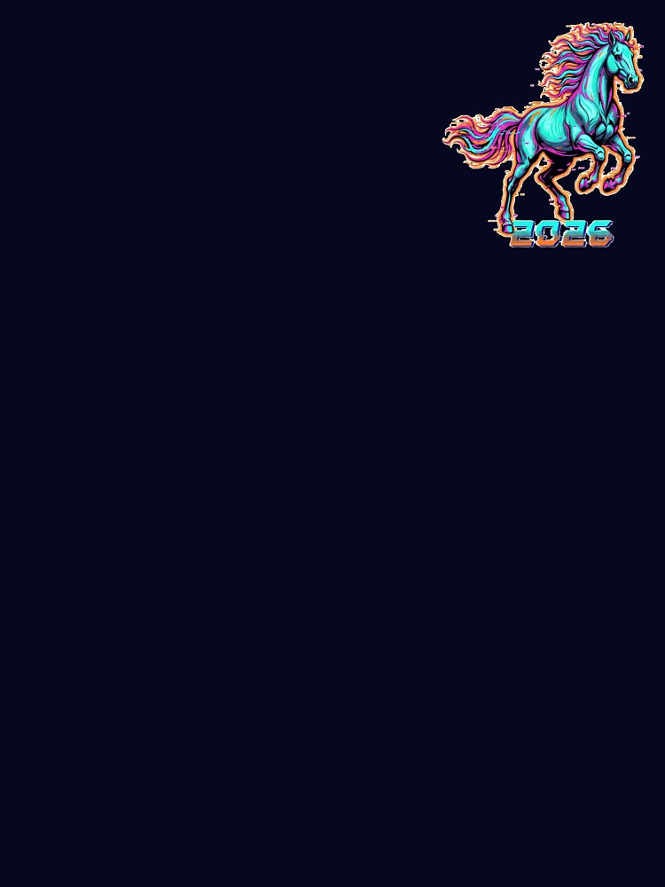 Chinese New Year 2026 Fire Horse Neon Glitch Aesthetic by agnaou2021