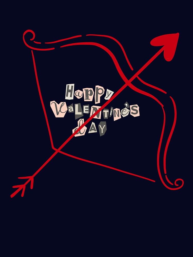 Cupid's Bow & Heart Arrow - Retro Collage Happy Valentine's Day by SolutionsArt