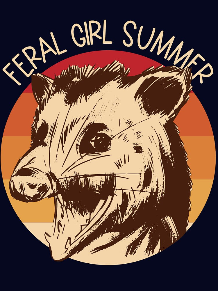 Feral Girl Summer Possum Retro Women's Feral Girl Summer Gear by DynamicDesign