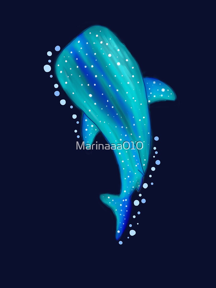 Whale Shark Blue Simple Sea Ocean Lover Art T shirt Sticker Gift Surfer Beach Mermaid by Marinaaa010