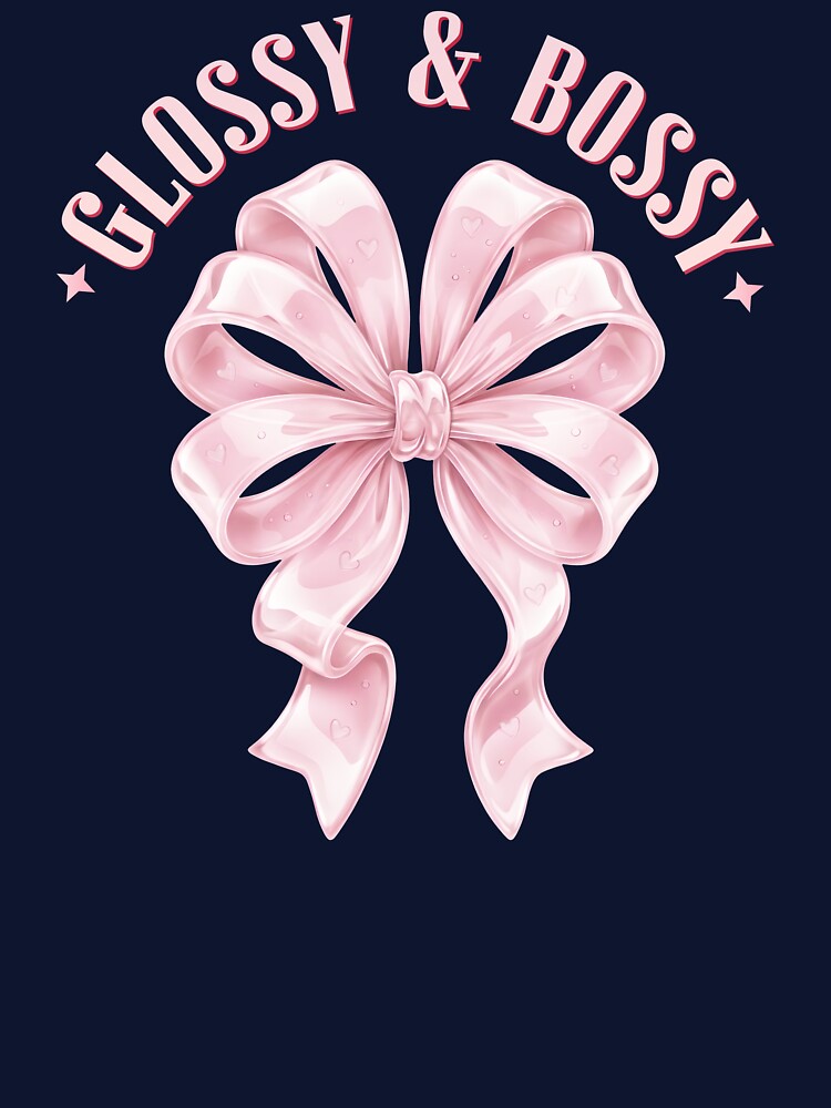 Glossy and Bossy Pink Ribbon Coquette Aesthetic Bow by LinaValearte