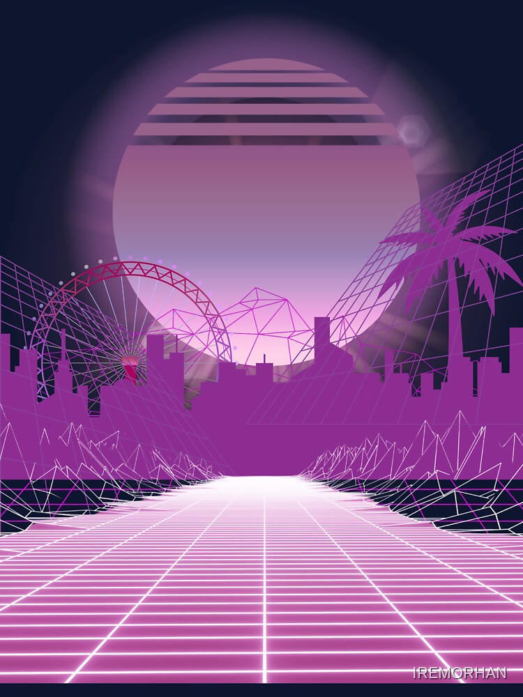 Retrowave Cityscape Grid by IREMORHAN