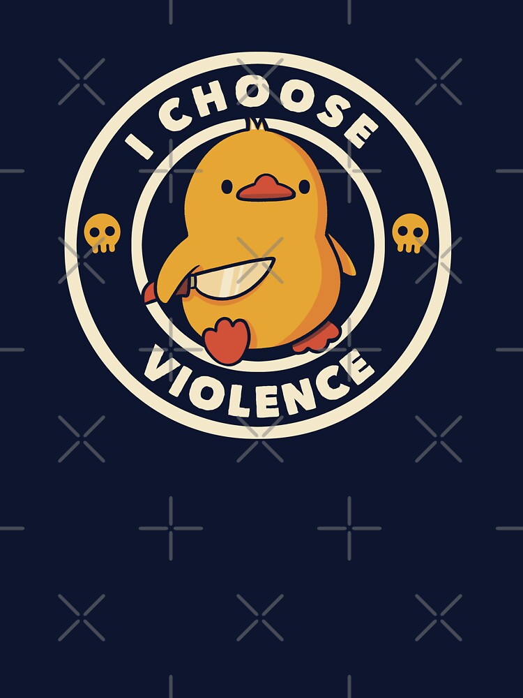 I Choose Violence Funny Duck With Knife Meme Sticker I by Tobe Fonseca®