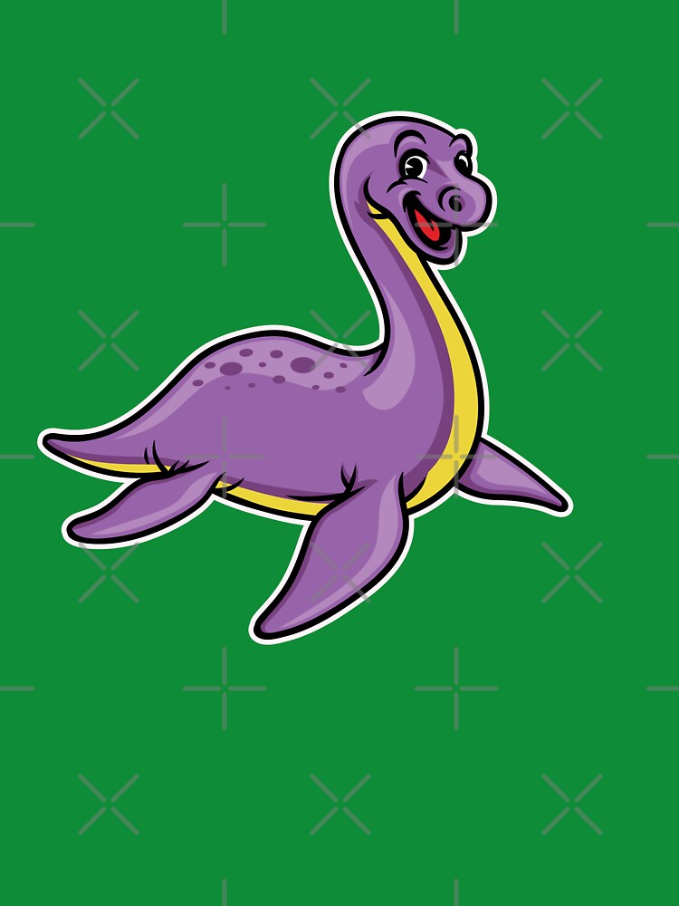 Cute Elasmosaurus Happy Dinosaur by PosterpartyCo