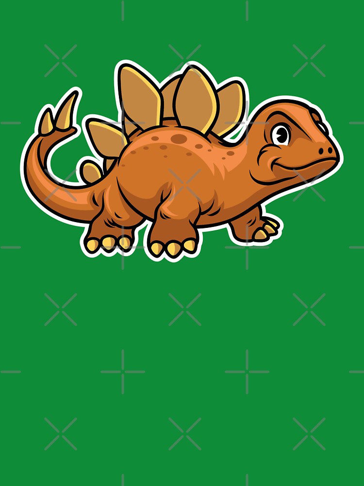 Cute Stegosaurus Happy Dinosaur by PosterpartyCo