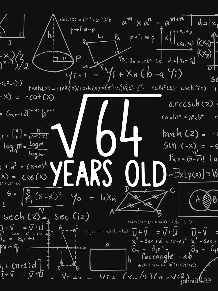 Square Root of 64: 8th Birthday gift | 8 Years Old | eighth birthday gift | Girls and Boys gift idea by johnii1422
