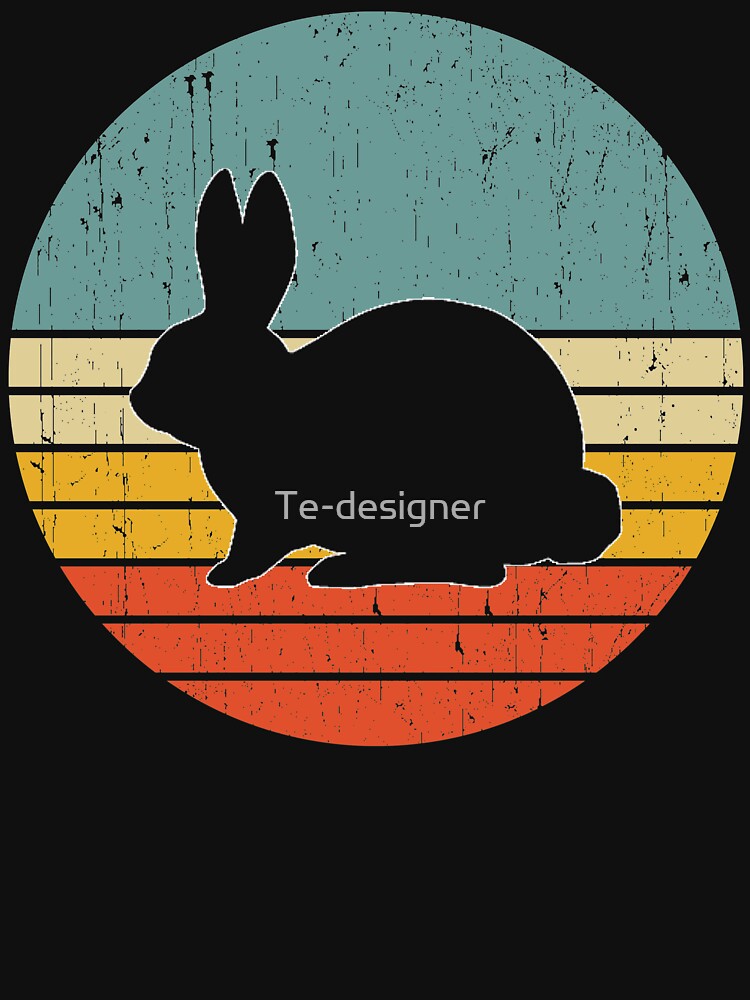bunny sunset vintage shirt bunny lovers gift by Te-designer
