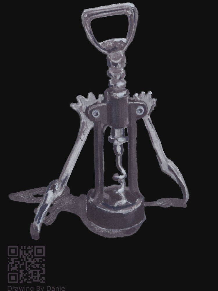 Hand Drawn Corkscrew Analog Art by DrawingByDaniel