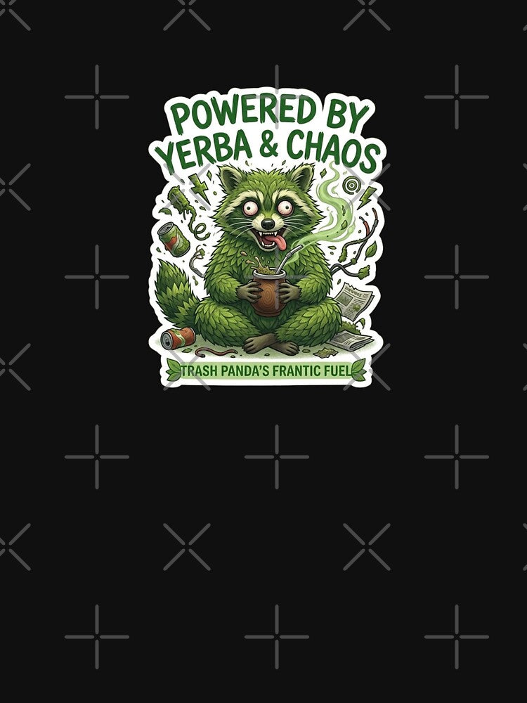 Mossy Raccoon Sticker - Powered by Yerba & Chaos | Goblincore Art by By Dana Studio