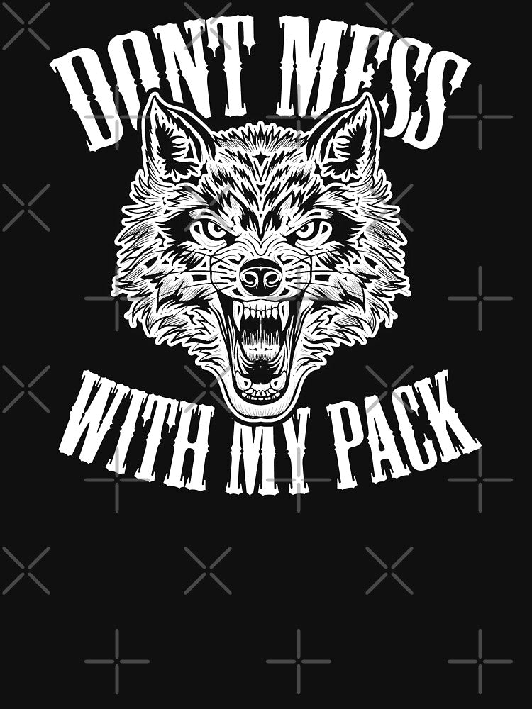 Dont Mess with My Pack / Angry Wolf Face / Wolf pack by Ikaroots