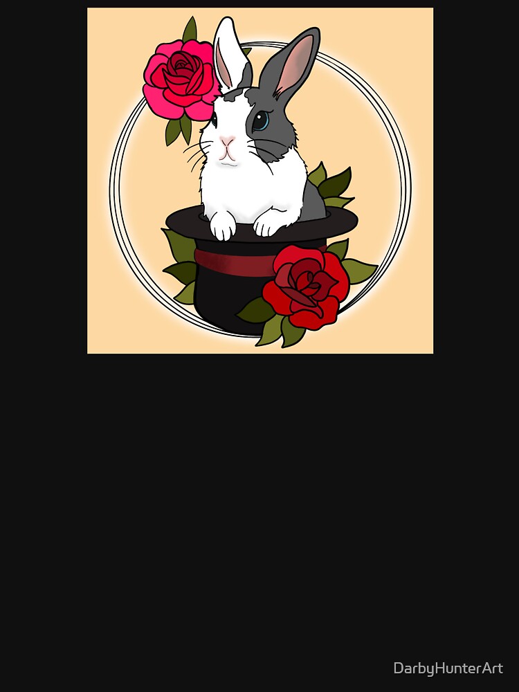 Gray and white rabbit | magic rabbit | Houdini by DarbyHunterArt