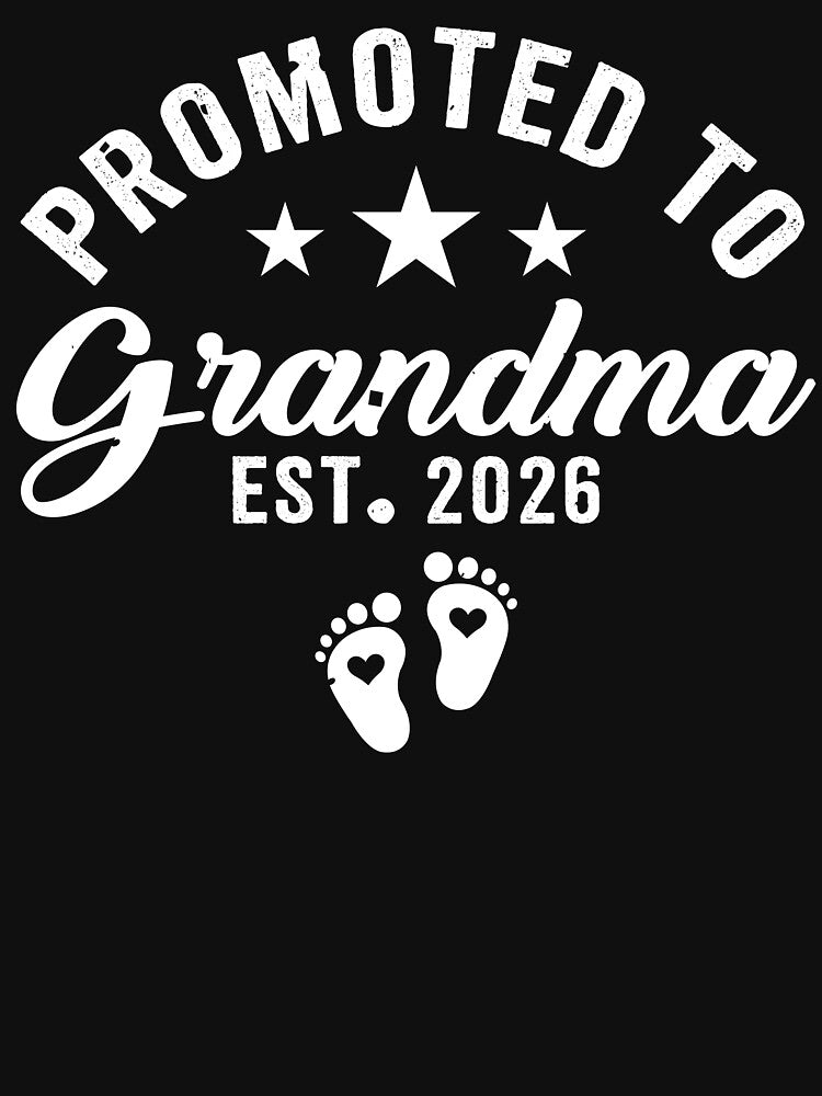 Promoted to Grandma est. 2026 Grandparents Baby Funny Pregnancy Announcement by TheVogueVibes