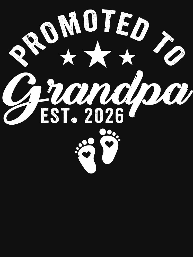 Promoted to Grandpa est. 2026 Grandparents Baby Funny Pregnancy Announcement by TheVogueVibes
