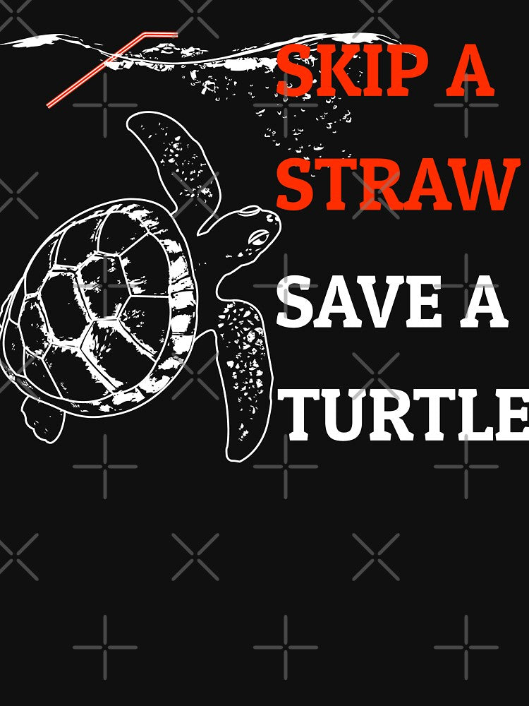 Skip A Straw Save A Turtle Shirt by BCreative4U