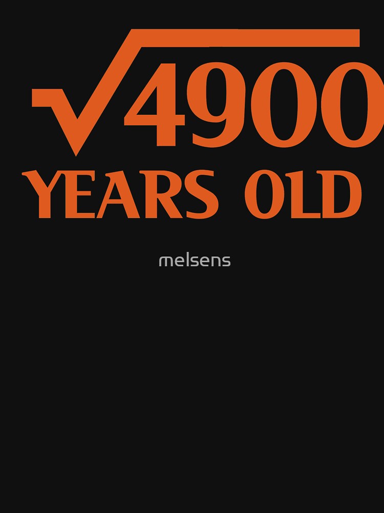 70th Happy Birthday Art 70 Years Old Square Root of 4900 by melsens