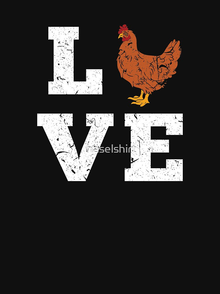 Chicken Hen Farmer Farming Love Birthday Gift by haselshirt