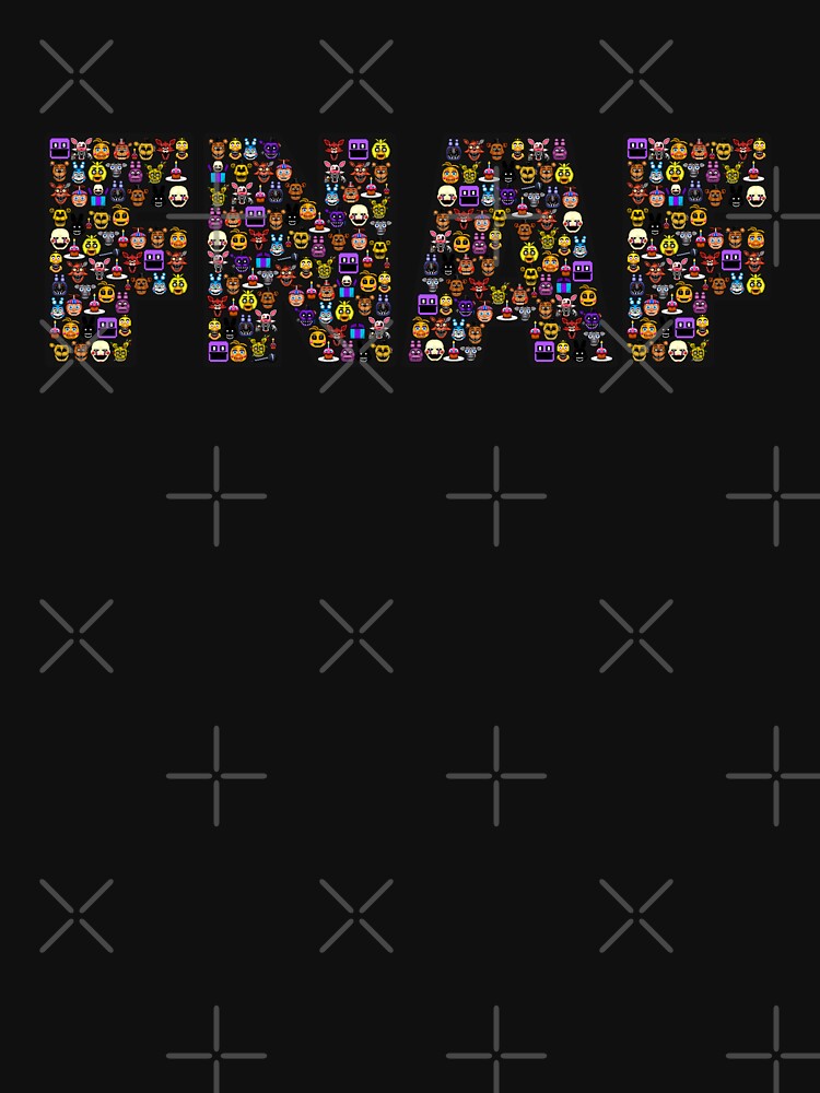 Five Nights at Freddy's - Pixel art - FNAF Typography black BG by GEEKsomniac