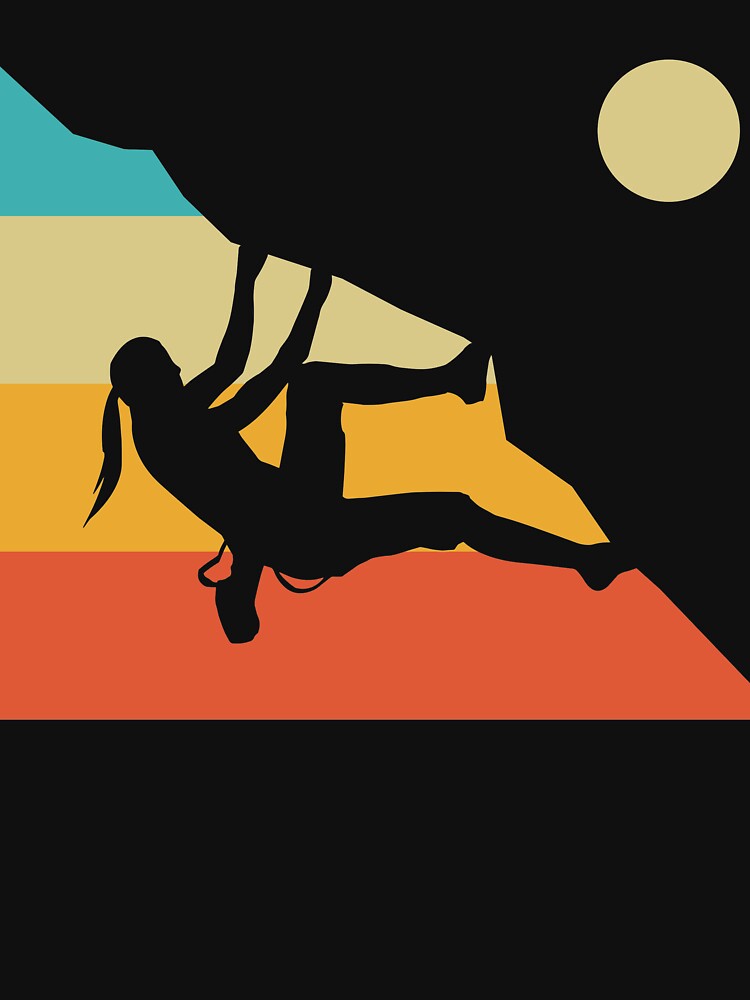Retro Climbing Bouldering Boulderer Climber Free Speed by 4tomic