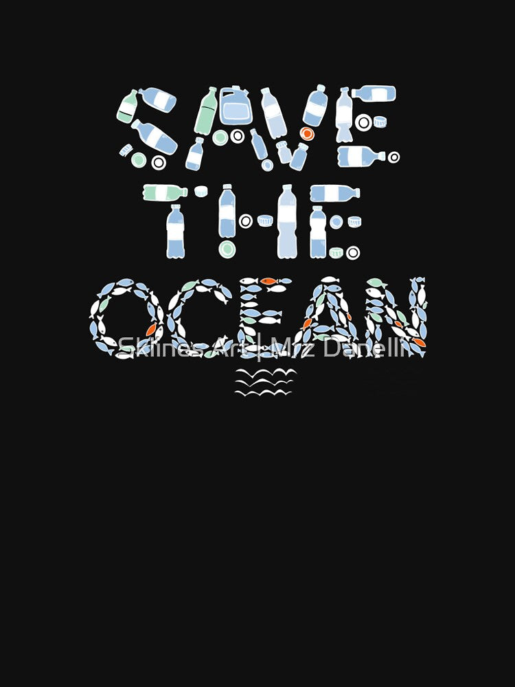 Save the Ocean – Typographic Eco Art by Sklines Art | Mrz Danelli