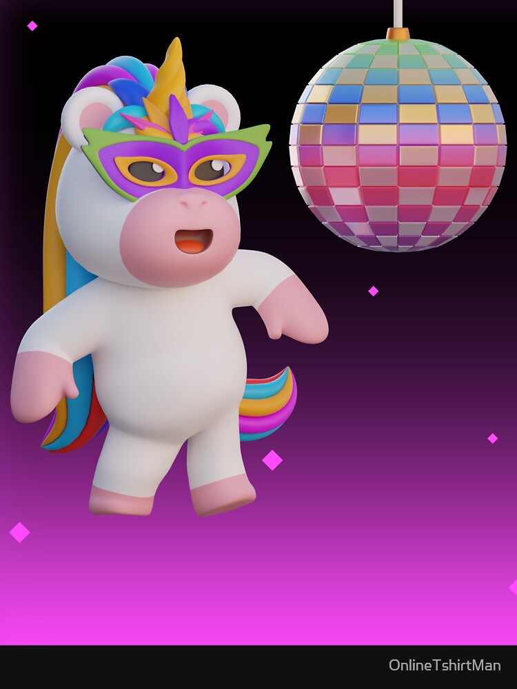 UNICORN GRAPHIC DISCO-CORN DESIGN by OnlineTshirtMan