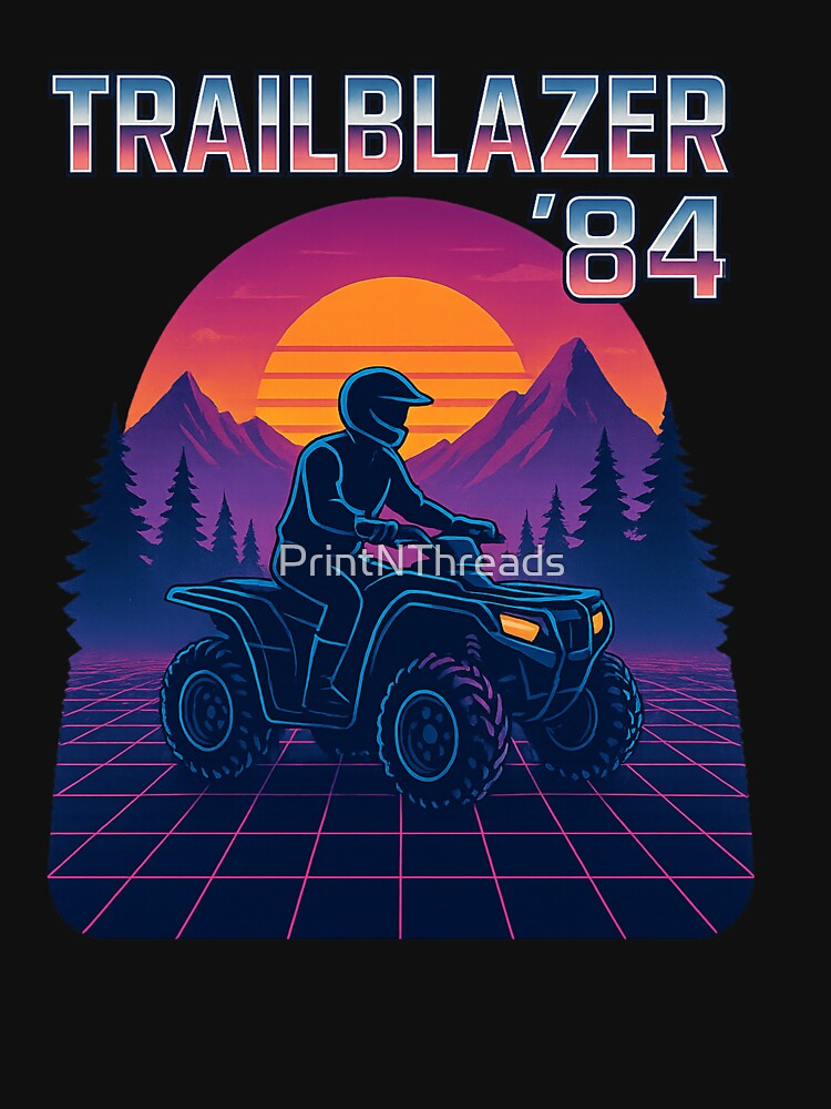 Trailblazer '84 ATV – Retro Synthwave Off-Road T-Shirt by PrintNThreads