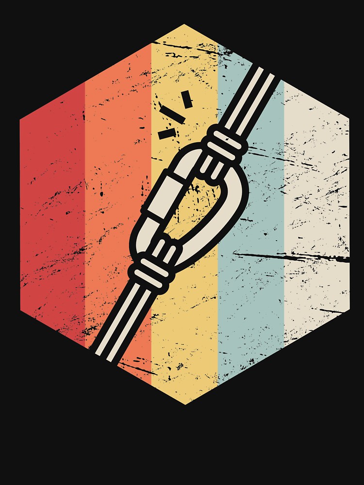 Retro 70s Rock Climbing Icon by Jam Jar