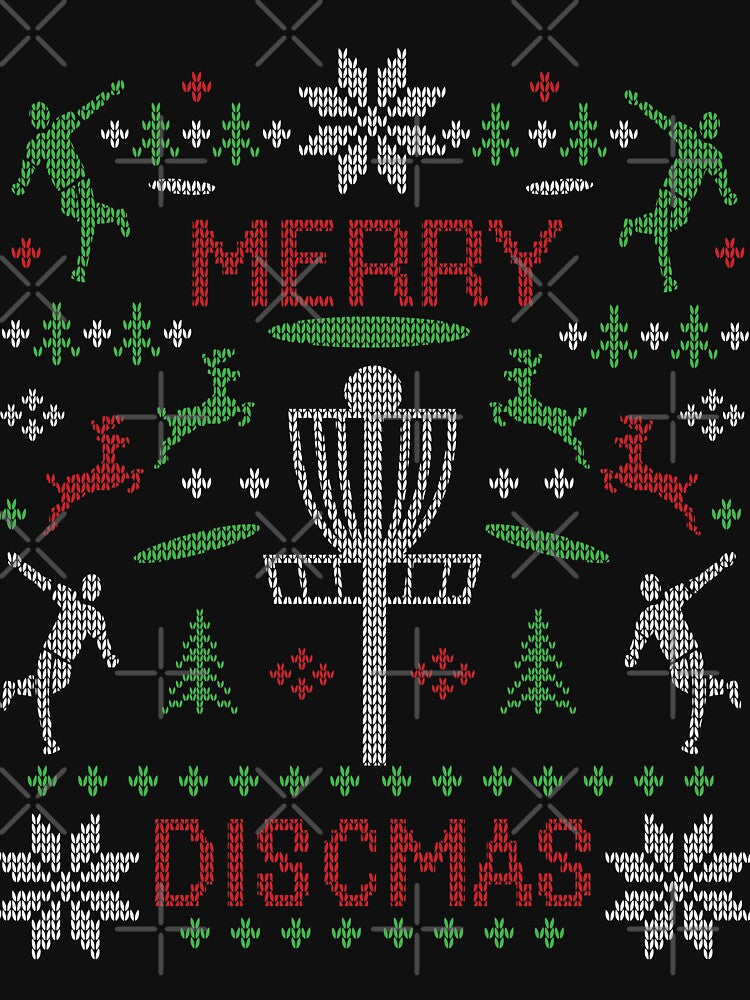 Merry Discmas Disc Golf Ugly Christmas Sweater Digital Art by TeeCreations