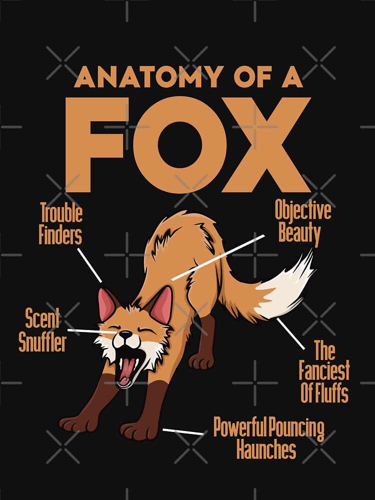 Anatomy Of A Fox. Funny Fox Lovers For Girls Boys by ahmed2751989