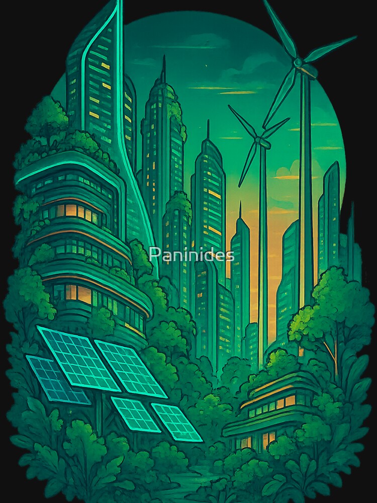 Solarpunk Cityscape Dream by Paninides