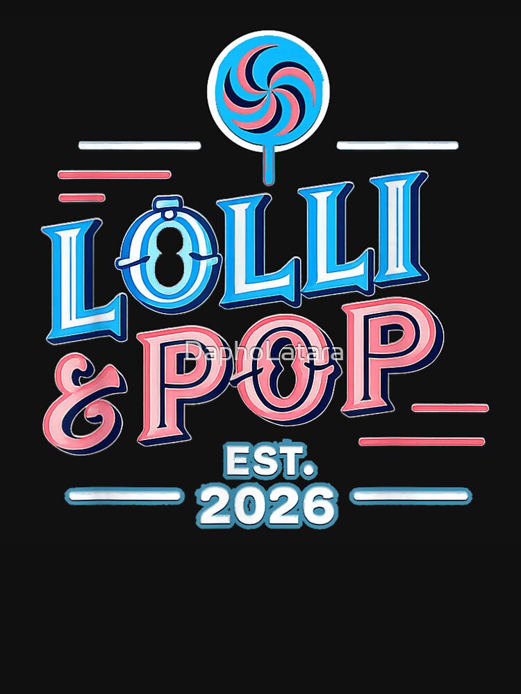 Lolli And Pop Est 2026 New Grandparents Pregnancy Reveal Announcement Gift by DaphoLatara