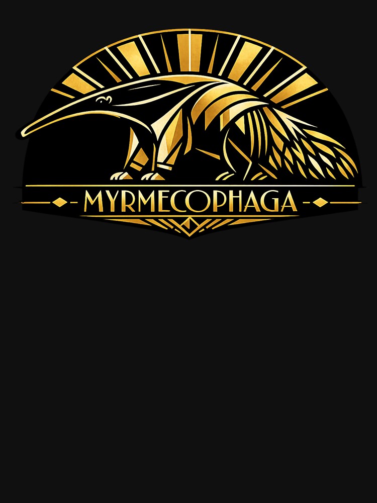 Myrmecophaga Art Deco Giant Anteater by PunchDrop