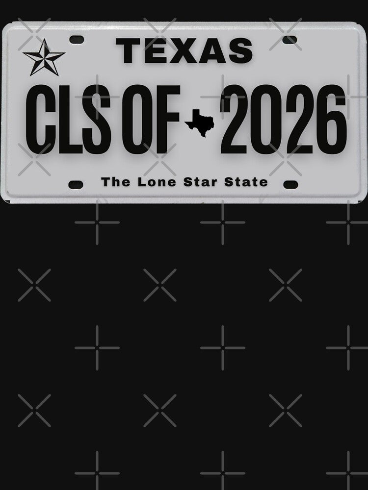 Texas Class of 2026 License Plate Style – Lone Star State Graduation Senior 2026 Texas Pride by GFamilyC