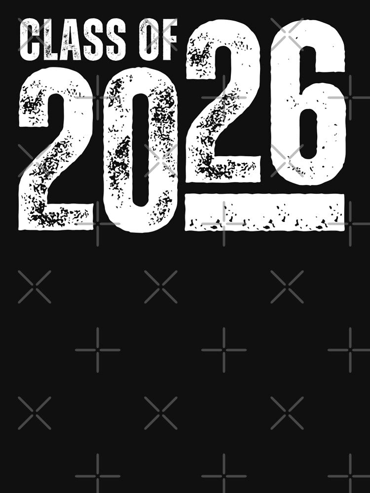 Class of 2026 – Bold Graduation Design with Distressed Style for Seniors and Grads White Bar & Font by GFamilyC