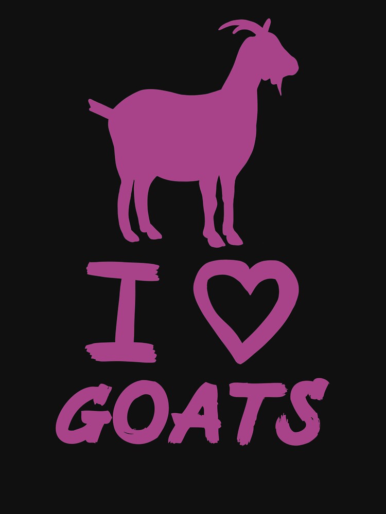 Purple I Love Goats for Goat Lovers by Mochi-Merch
