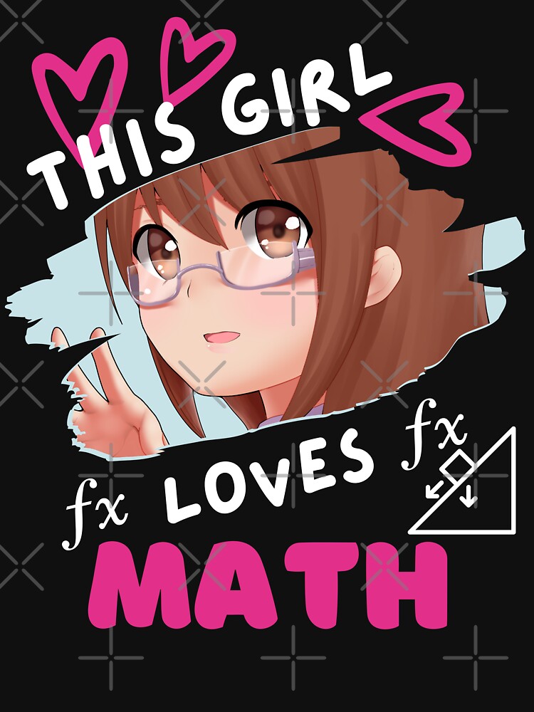 This Girl Loves Math Funny And Cute Design For Math Lover by BronikowskiART
